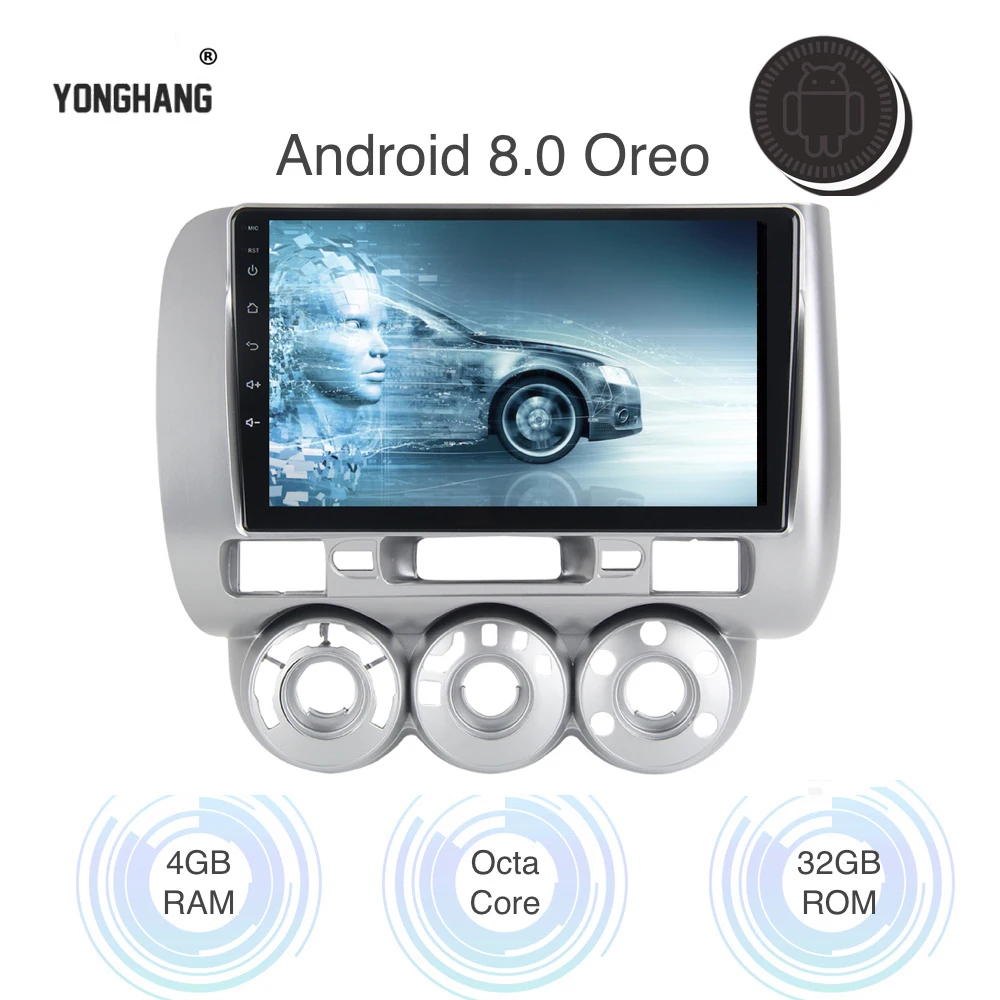 Android 8 0/7 1 автомобильный мультимедийный плеер для Honda Jazz/Fit Manual AC GPS 2002 2003-2006 2007 2008 9
