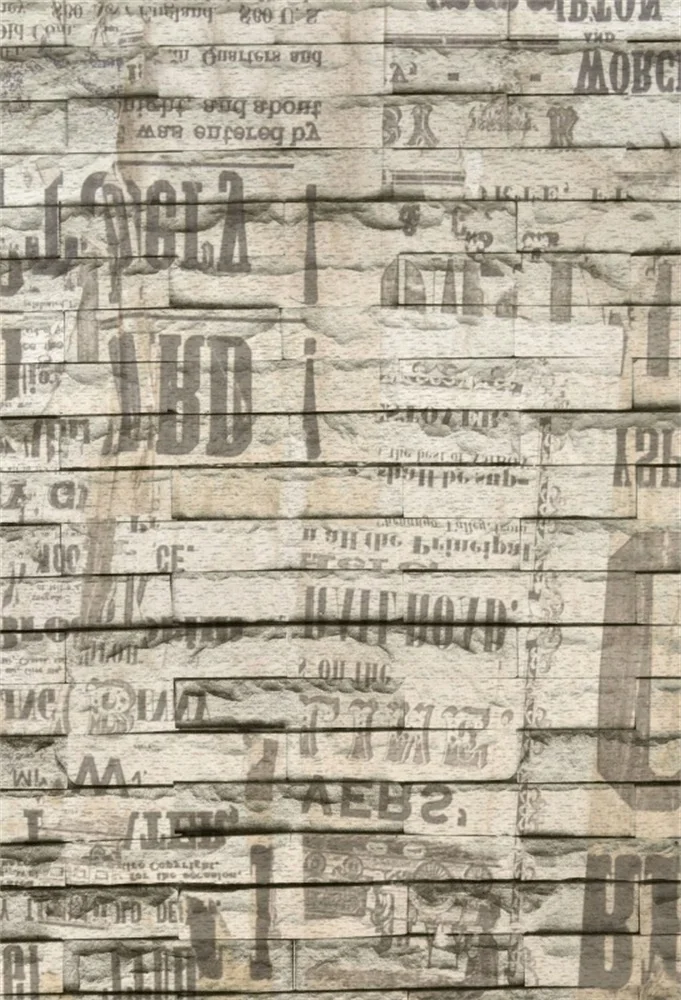 

Laeacco Grunge Newspaper Wooden Board Texture Pattern Photography Backgrounds Customized Photographic Backdrops For Photo Studio
