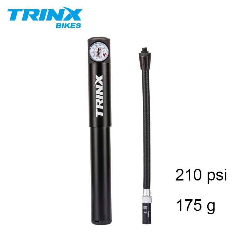 Велосипедный насос TRINX 210psi с манометром светильник атюрный портативный