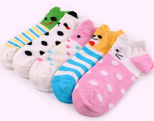 5 пар/компл. осень-зима Для женщин многоцветные носки милый мультфильм животных хлопковые носки для женщин для беременных Повседневное теплые носки среднего размера - Цвет: Многоцветный