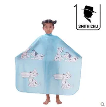 1X SMITH CHU Blue Child Kid Pro Salon Hairdressing Hairdresser Hair Cutting Gown Barber Cape Wrap Cloth Barbers Waterproof Capes
