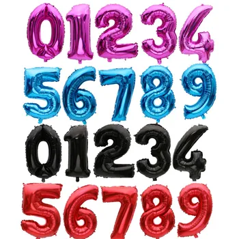 

32 Inch Big Foil Birthday Balloons Air Helium Number Balloon Figures Happy Birthday Party Decorations Kid Baloons Birthday Balon