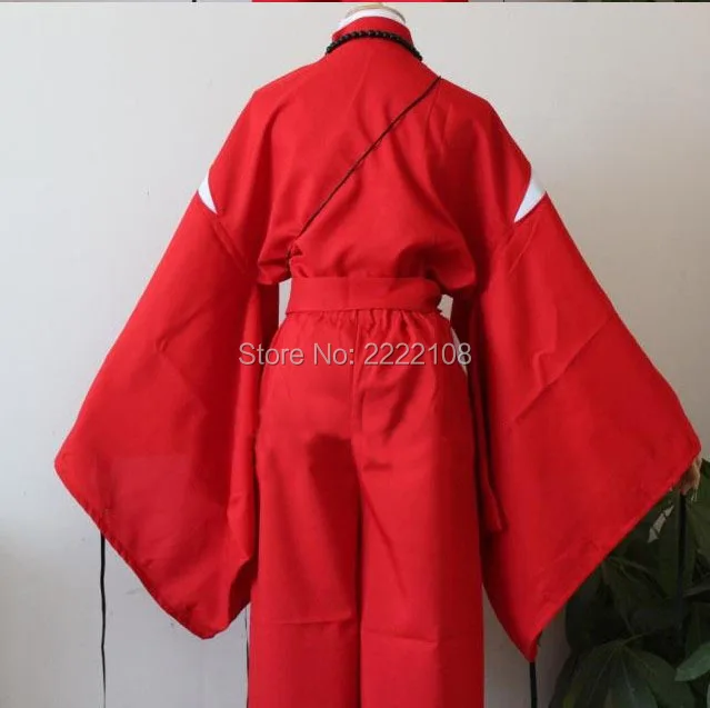Cosplay&Ware [14]Anime Cosplay Costume Uniform Red Kimono Men’s Halloween Party Coatpantswigearsnecklacebracelets -Cosplay&Ware anime Shop