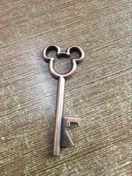 

Free Shipping 100pcs/lot New Design Creative Wedding Favors Party Gifts Silver Mickey Mouse Skeleton Key Beer Bottle Opener