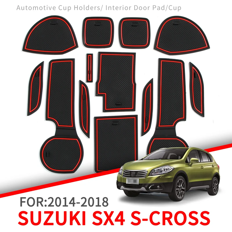 Us 9 9 Zunduo Car Anti Slip Rubber Gate Slot Cup Mat For Suzuki Sx4 S Cross 2014 2015 2016 2017 2018 Maruti Sx 4 Sx 4 S Cross Scross On Aliexpress