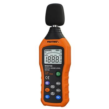 

Digital Sound Level Meter Noise Meters Decibel Tester 30~130dB Measurer with Fast/Slow Selection, Backlight, Max/Min