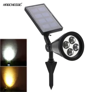 

HNGCHOIGE 4 LED Solar Power Spotlight Garden Lawn Lamp Landscape Lights Outdoor Waterproof
