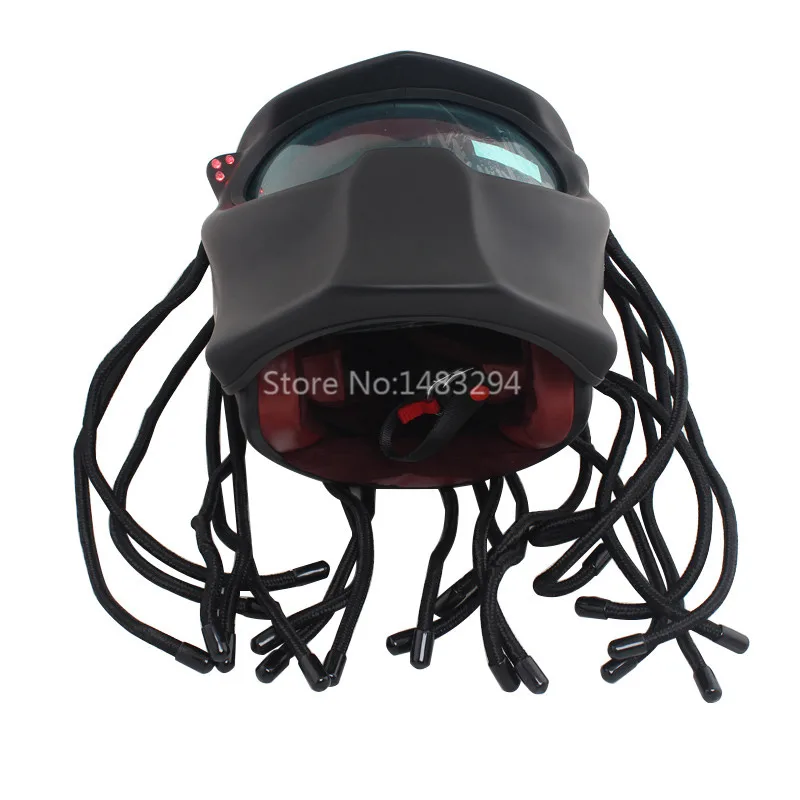 Мотоциклетный светодиодный светильник Точечный светильник s Premium Iron Warrior первого поколения Хищник анфас ABS шлем из стекловолокна XL черный унисекс