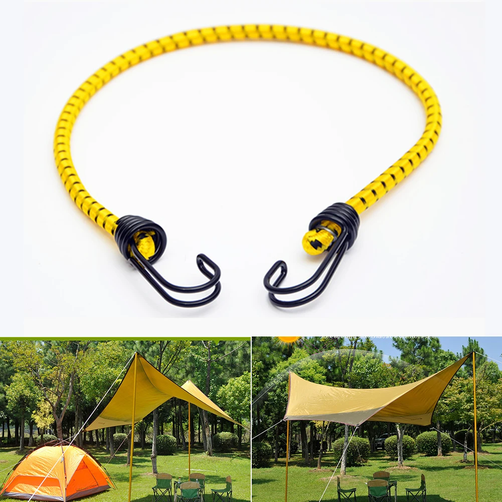 

Outdoor Binding Luggage Thickened High Elastic Multi Purpose With Hook Tent Tight Strap Bungee Stretch Rope Adjustable Strong