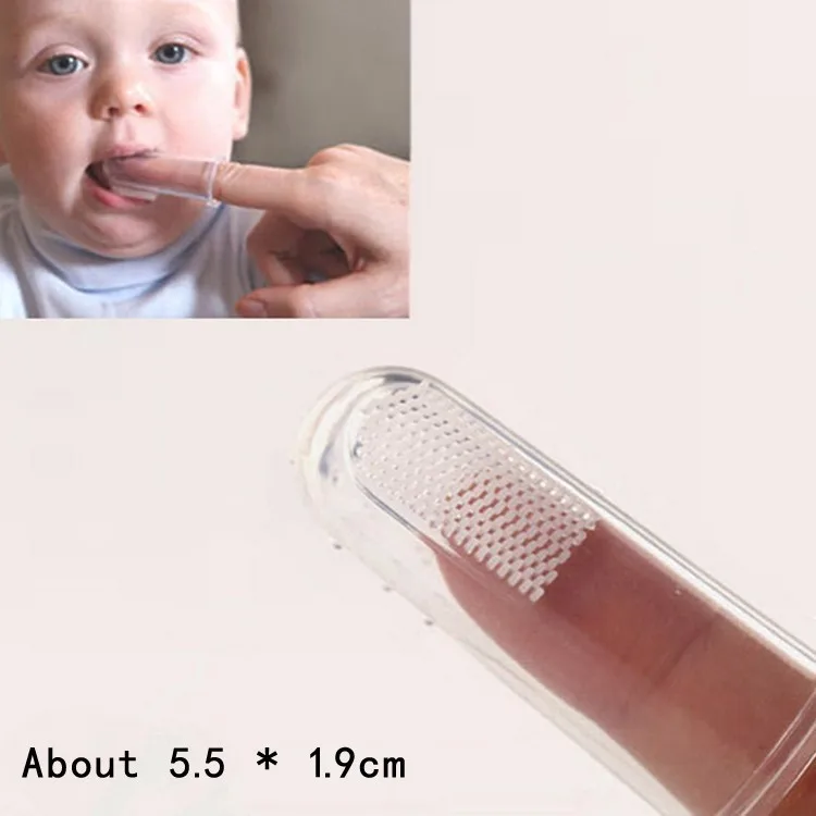 Модные детские товары, детские зубы, прозрачный массаж, мягкий силиконовый детский Палец, зубная щетка, BB-263