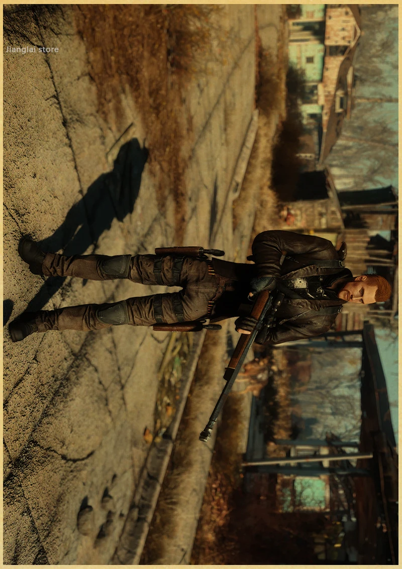 Fallout 3 4 игровой Плакат Украшение для домашнего интерьера крафт-игра плакат Рисунок основные наклейки на стену - Цвет: M037