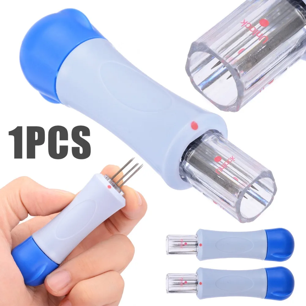 

1pc Plastic Felting Needle Holder with 7pcs Steel Needles For Wool Embroidery Hobby DIY Crafts