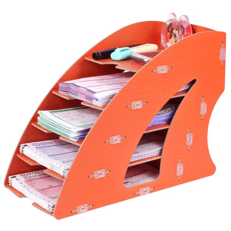 Desktop Express Delivery Storage Rack Wooden Office VAT Invoice