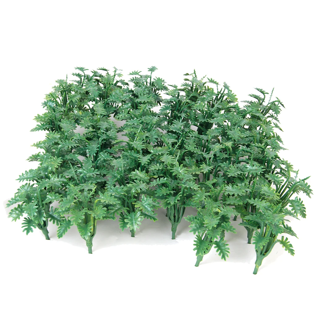 50pcs Plastic Railway Landscape Model Ground Cover Grass with Crushed Leaves
