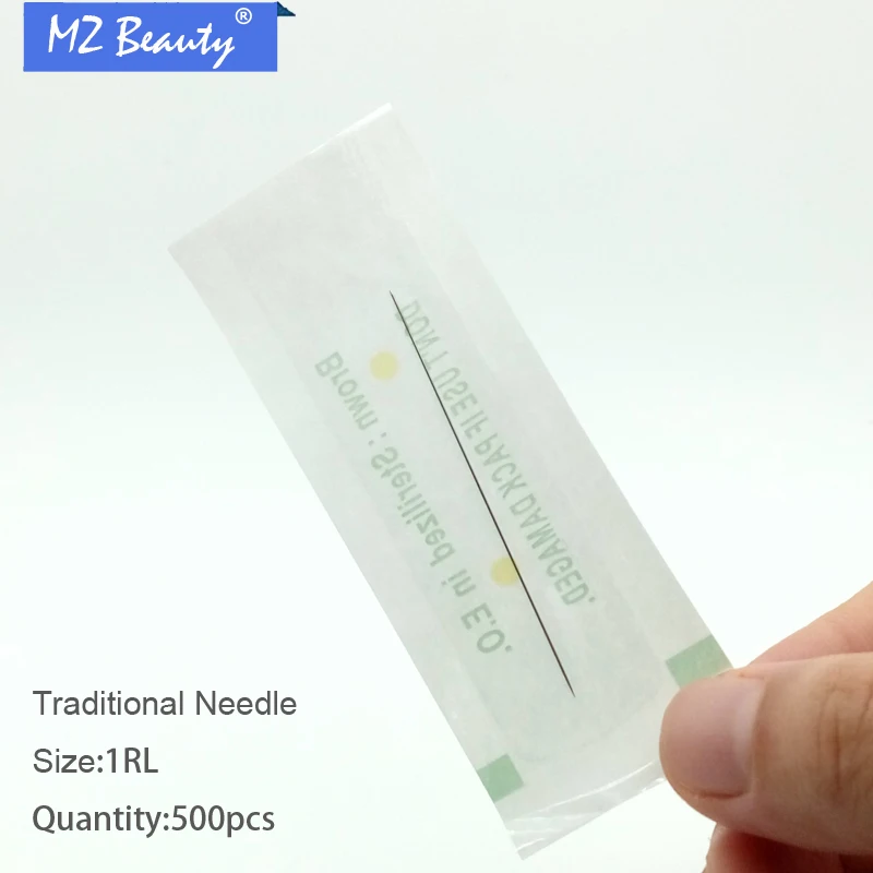 500pcs1RL одноразовые иглы татуировки для бровей 0 35x50 мм R1 перманентного макияжа