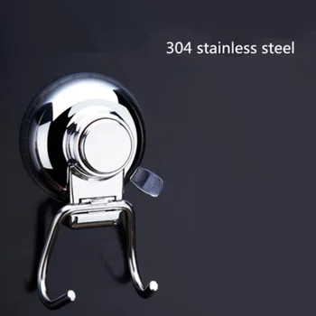 

Strong Suction Cup Stainless Steel Double Hook No Drilling Required