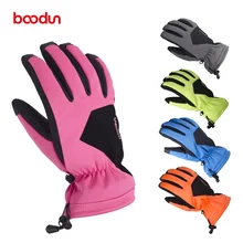 Boodun полный палец мужская женская зимняя Лыжная для открытого воздуха перчатки варежки водонепроницаемые микрофибры