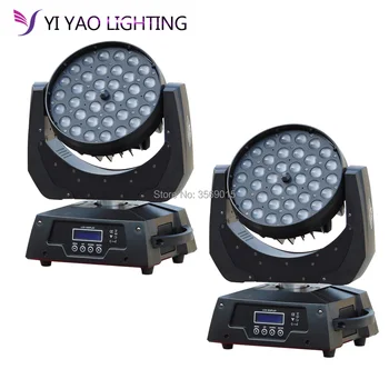 

2pcs/lot 36x12W RGBW 4N1 Zoom DMX512 Led Moving Head Wash Effect Professional Lighting