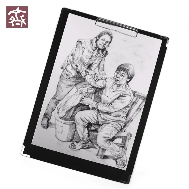 

8K Black Sketchpad Clip Waterproof Sketching Board Portable Drawing Sketch Board Display File Folder Writing Pad Art Supplies