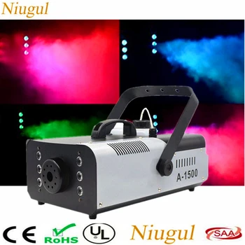 

1500W Fog Machine DMX Wireless Remote Control Haze Machine With RGB 3in1 LED Light Professional Stage Mist Machine DJ LED Fogger