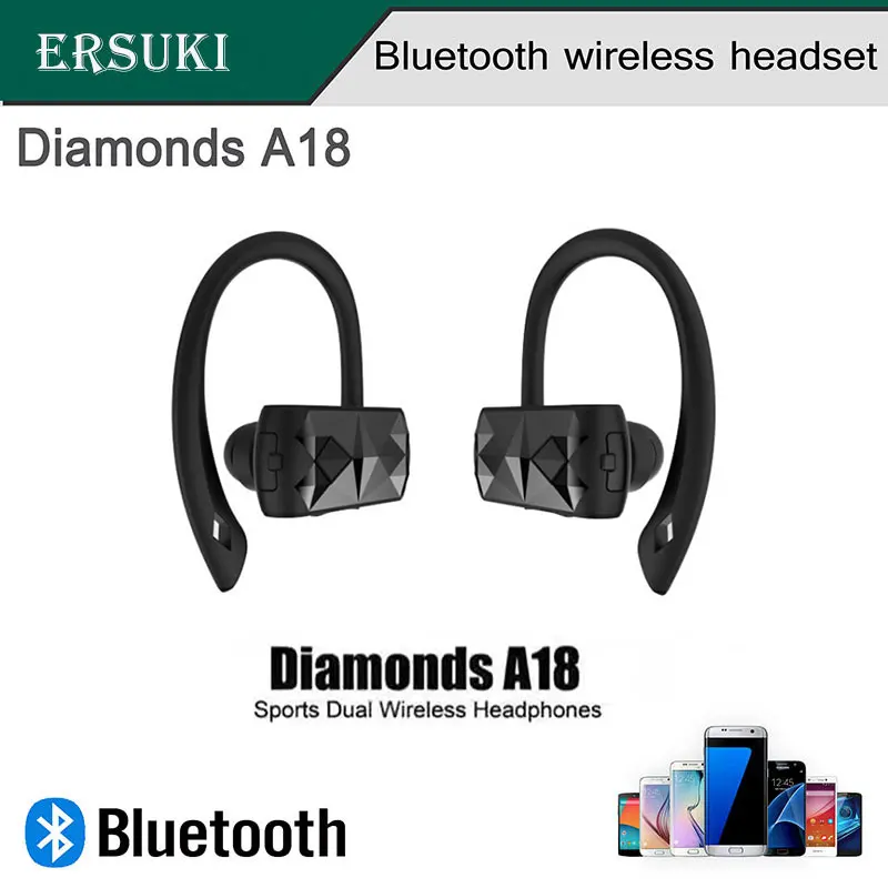 Ersuki беспроводные улучшенные Bluetooth A18 наушники портативные бинауральные