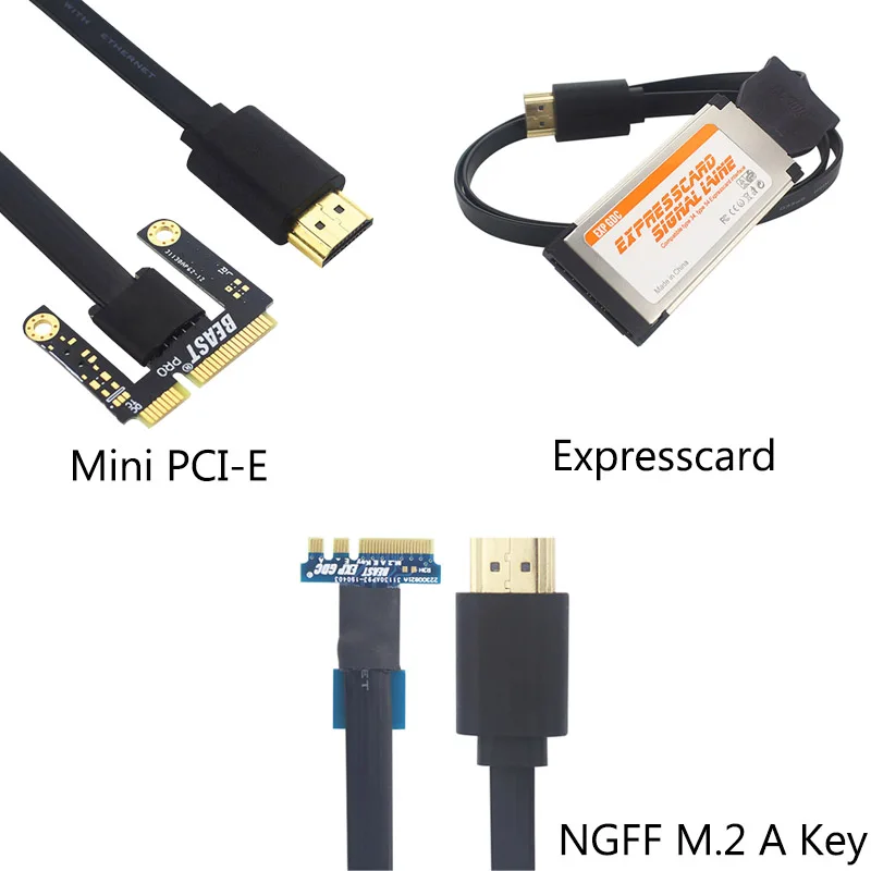Кабель ключ EXP GDC Beast HDMI Mini PCI E | NGFF M.2 A/E Экспресс карты для видеокарты внешняя