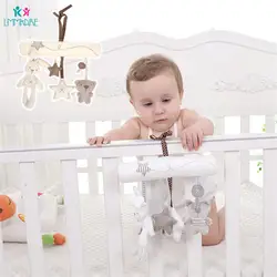Новорожденных кровать для малыша Белл плюшевый кролик музыка умиротворяющие игрушки Детские карета и колокол детская спальня украшения