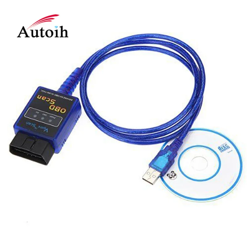 Newest V1.5 ELM327 USB Obd2 Auto Diagnostic Interface Scanner Elm 327 V 1.5 USB OBDII Car Diagnostic Scanner Tool OBD-2 adapter tech2 obd2 usb tech diagnostic scanner for opel