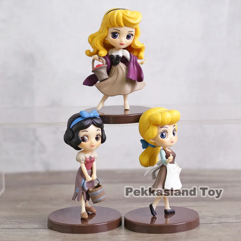 

Q Posket Characters Snow White Cinderella Briar Rose Aurora PVC Action Figures Toys Princesses Dolls 3pcs/set