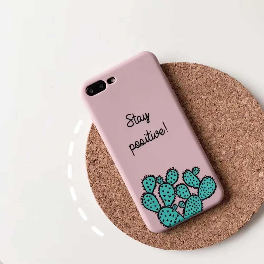 

Matte phone cases for iphone X XR XS XS Max cactus Soft TPU case For iphone 6 6s 7 8 plus back cover