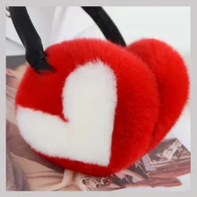 Натуральный мех Earflap девушки Наушники женщина кролика Earmuff Рождественский подарок с милыми ушками теплые зимние теплые Наушники унисекс Ms. minShu