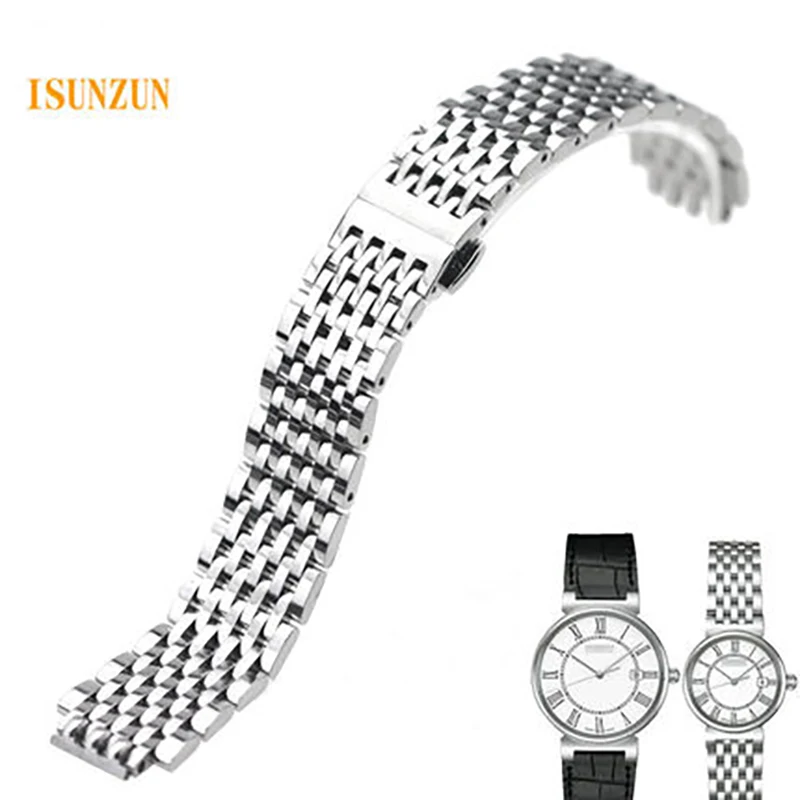 

ISUNZUN Watch Band Men's Bracelet For MIDO M1130 M2130 Watch Strap Brand Stainless Steel Watchbands For Women Quality Watchband