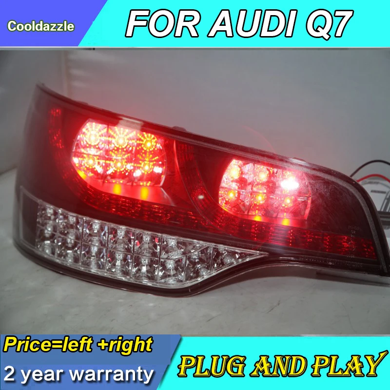 2006 2007 2008 2009 2010 2011 2012 2013 год Q7 светодиодный фонарь светильник для Audi Q7 светодиодный задний фонарь заднего фонаря всё чёрное Дымовое средство Цвет