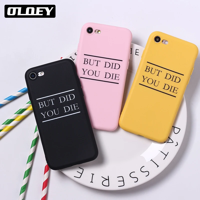 Lovely Cartoon Color Back Cover Funny Letter Quote Soft Phone Case Fundas For iPhone 12 11 Pro Max 7Plus 7 6 6S 8 8Plus X XS | Мобильные
