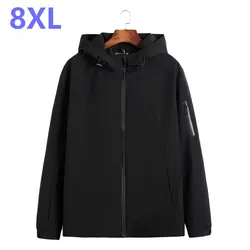 2018 Новая Весна Большие размеры 10XL 9XL 8XL 7XL 6XL 5XL брендовая куртка Для мужчин одежда тенденция Fit Повседневное Для мужчин S съемная шляпа куртка