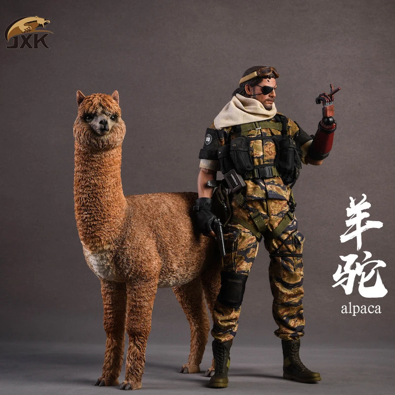 1/6 Смола Альпака животных модель Jxk011 трава китайский мем "Mud Horse" Модель статический украшения 3 цвета домашнее животное F 1" фигурку солдата