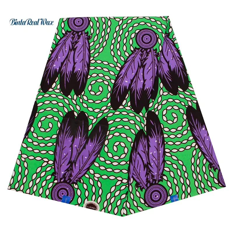 

2019 New High Quality Fabric African Wax Print 100% cotton Fabric binta real Wax Hollandais Ankara African Batik Fabric 40fs1302