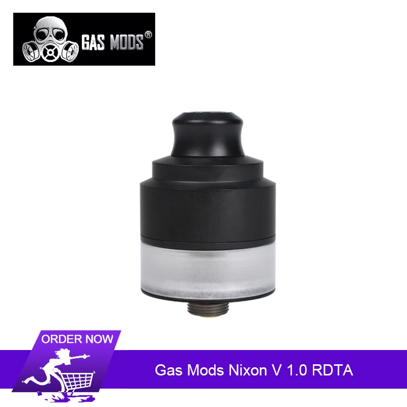 

Original Gas Mods Nixon V 1.0 RDTA tank 2ml Atomizer 22mm Single Coil BF Squonk Pin E-cig Vape Tank Vs Galaxies MTL RDTA