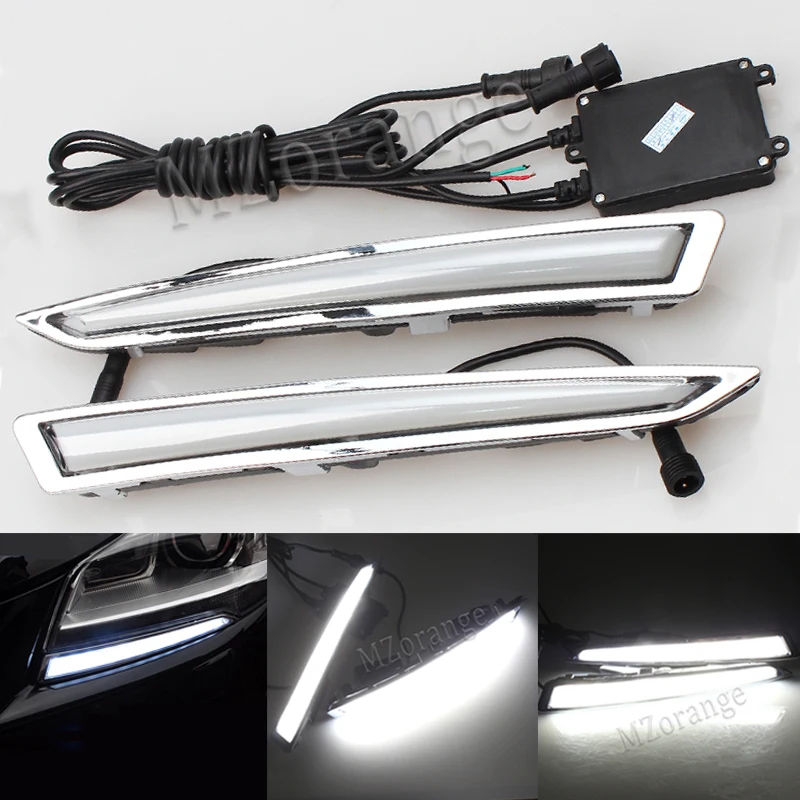 1 светодио дный компл.. для Ford Kuga Escape 2012-2014 2015 2016 100% 2017 LED DRL дневные ходовые огни с поворотными сигнальными лампами