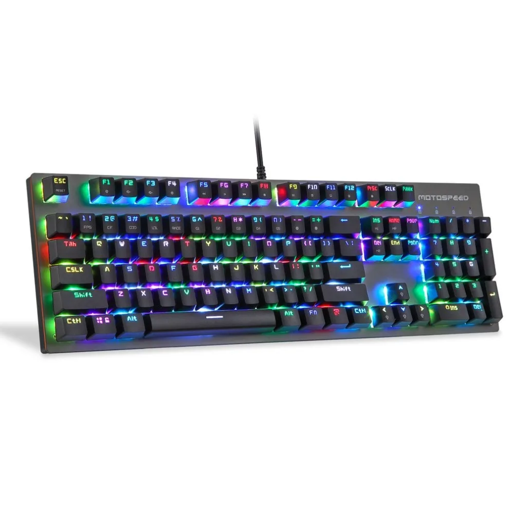 

CK89 Gaming Wired Mechanical Keyboard Wired 104 Keys Full Keys Gaming Gamer Keyboard With RGB Backlight for PC Computer