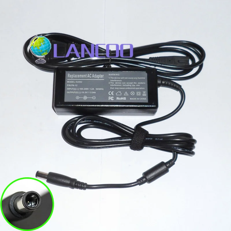 19.5V 3.34A Laptop Ac Adapter Power Supply Charger for Dell Vostro 3300