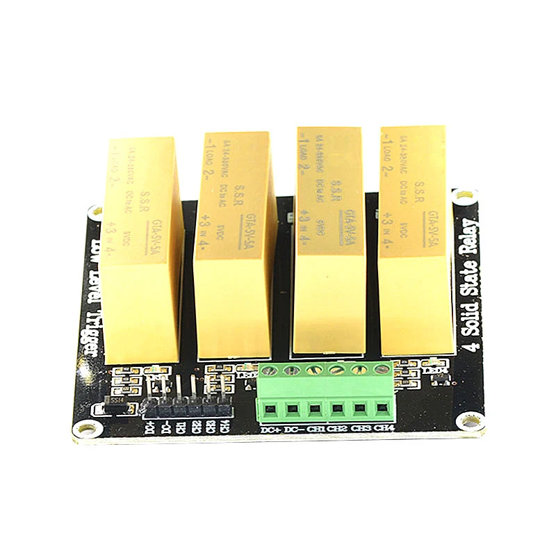 

4 Ways 3-32V High level Trigger DC control AC 5A solid state relay module DC-AC load 5A