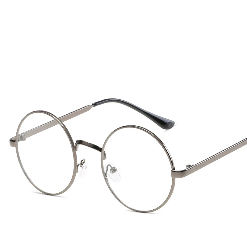 Винтажные круглые очки, оправа для женщин, компьютерный синий светильник, очки, очки для близорукости, Ретро стиль, женские очки, оправа для очков, oculos redondo - Цвет оправы: Gray