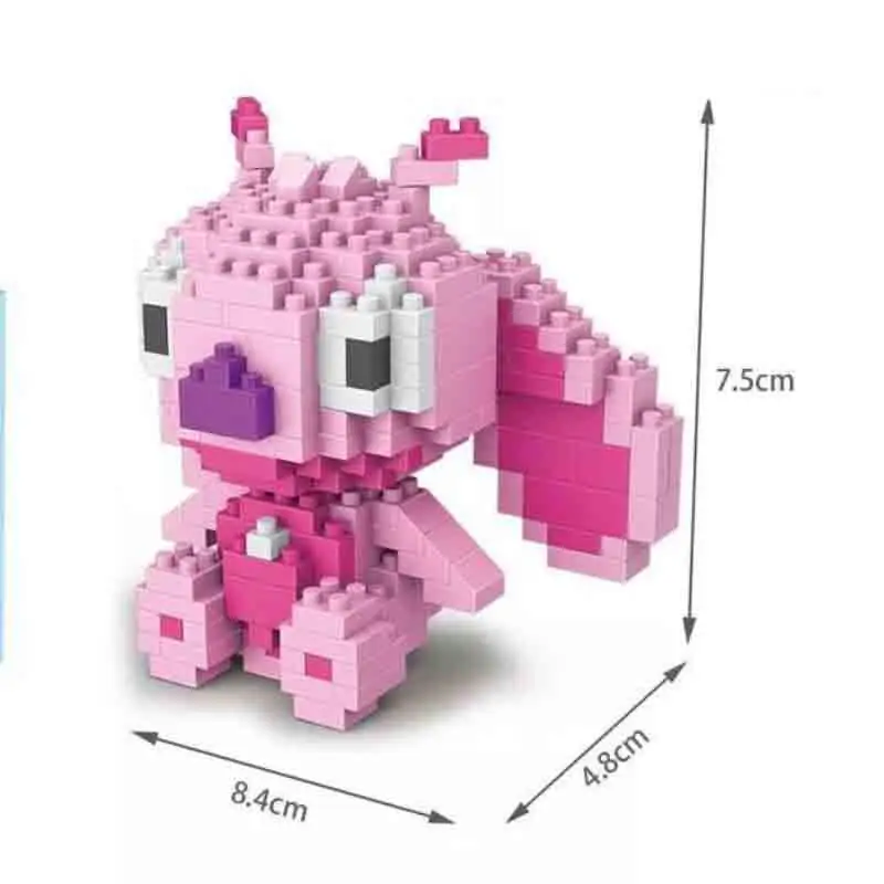Милый мультфильм Стич строительные блоки Алмаз Мини кирпичи Стич модель развивающие игрушки подарки для детей - Цвет: 2528