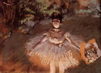 

High quality Oil painting Canvas Reproductions Dancer on Stage with a Bouquet (1876) By Edgar Degas hand painted