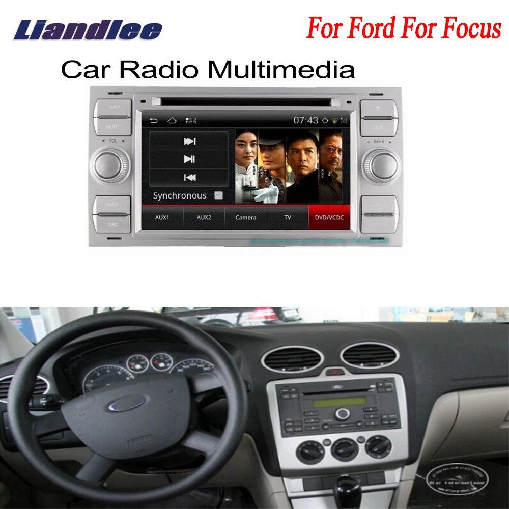 Best Liandlee 2din Car Android GPS For Ford For Focus 2005~2007 Android navigation navi maps CD DVD palyer radio HD Screen OBD2 TV 0