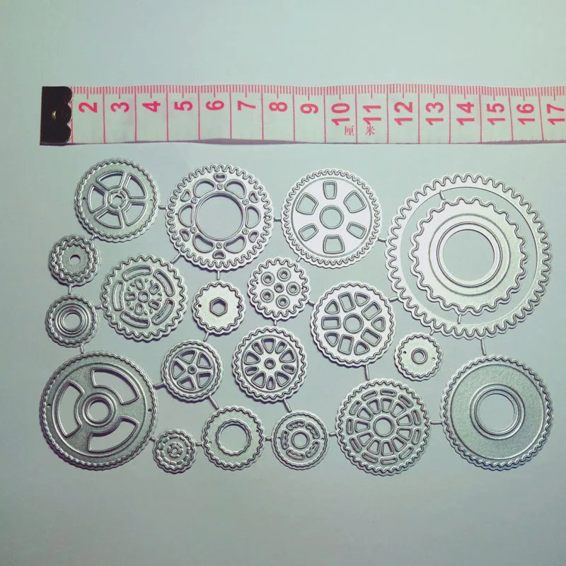 19pcs/Set Gearwheel Metal Cutting Dies Stencils Mold For 2018 New Scrapbooking Photo Album Embossing Crafts Decorative Die Cuts | Дом и сад