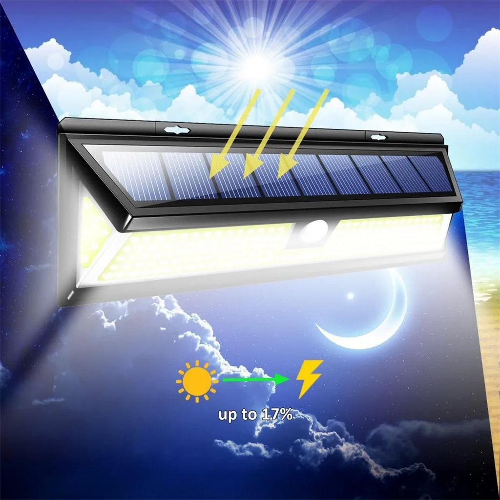 

Solar Power PIR Motion Sensor Wall Light Outdoor Garden Waterproof Lamp118LEDCOB manual measurement 5.5 V Solar Light