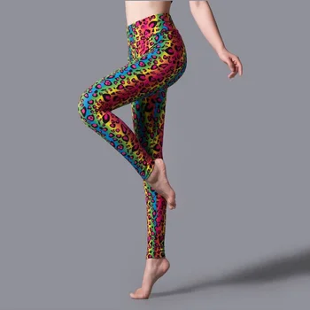 YSDNCHI New Stripe Leopard Print Leggings Women High Waist Legings Work Out Legging Sporting Push