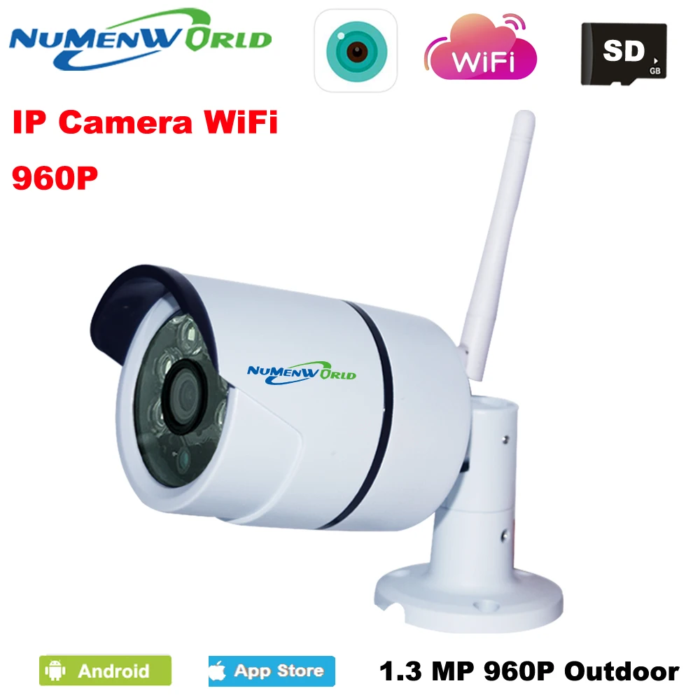 

Wifi 1.3MP Megapixel Wireless IR Network IP camera 960P HD Outdoor Video surveillance security camera SD Card slot NuMenworld